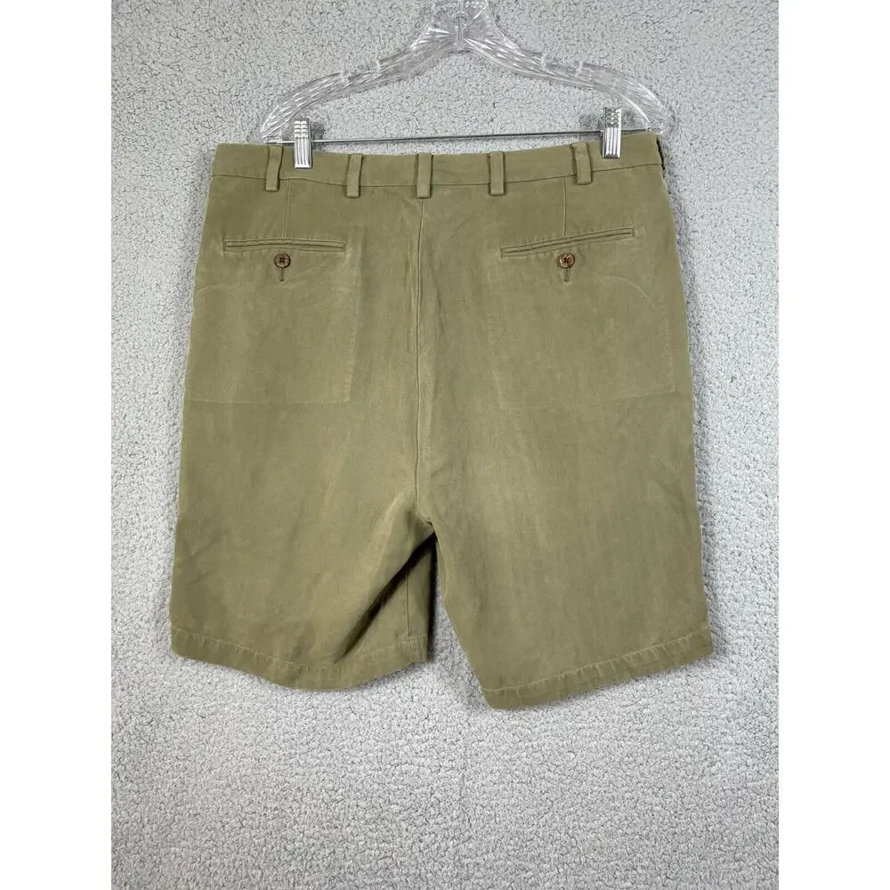 Jos A Bank Men's 38 Casual Shorts 100% Silk Pleated Golf